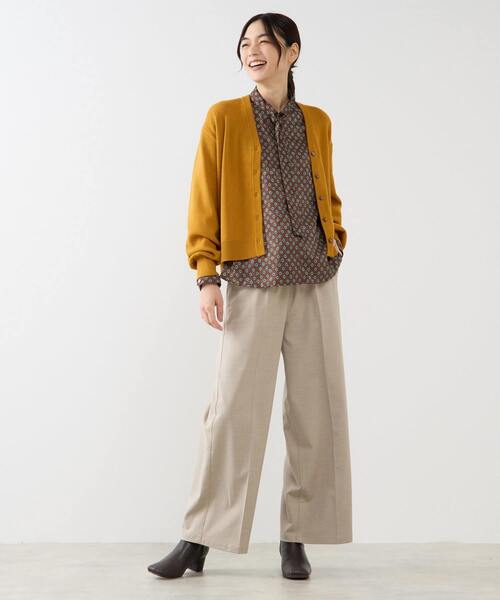 MELROSE claire(メルローズ クレール)の「【総針編みVネックカーディガン】(カーディガン/ボレロ・レディース・アイボリー/マスタード/チャコールグレー・FREE)」の21枚目の写真