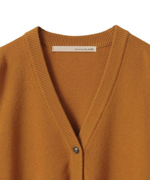 MELROSE claire(メルローズ クレール)の「【総針編みVネックカーディガン】(カーディガン/ボレロ・レディース・アイボリー/マスタード/チャコールグレー・FREE)」の6枚目の写真
