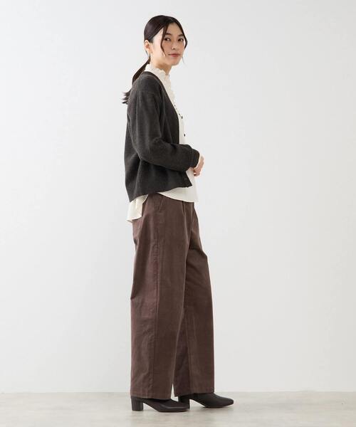 MELROSE claire(メルローズ クレール)の「【総針編みVネックカーディガン】(カーディガン/ボレロ・レディース・アイボリー/マスタード/チャコールグレー・FREE)」の18枚目の写真