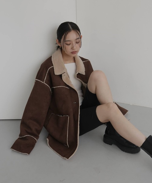 ムートンボアリバーシブルコート（ムートンコート）｜hellam（へラム