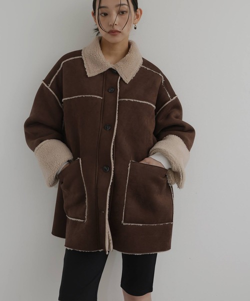 ムートンボアリバーシブルコート（ムートンコート）｜hellam（へラム