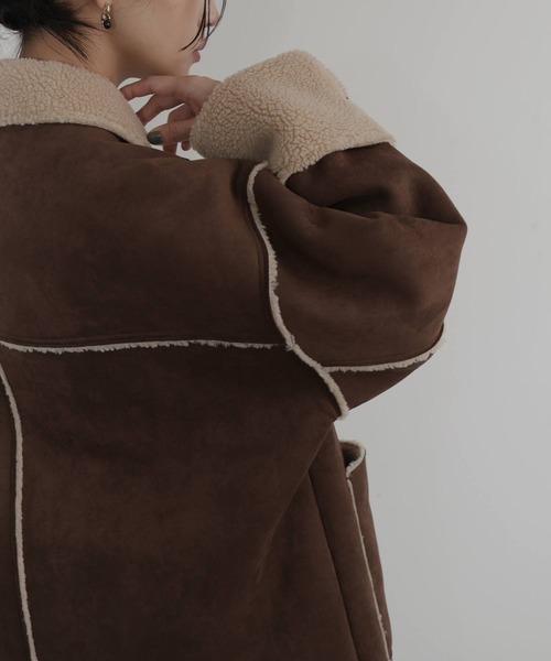 hellam（へラム）の「ムートンボアリバーシブルコート（ムートンコート