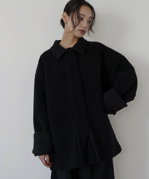 セール】ムートンボアリバーシブルコート（ムートンコート）｜hellam