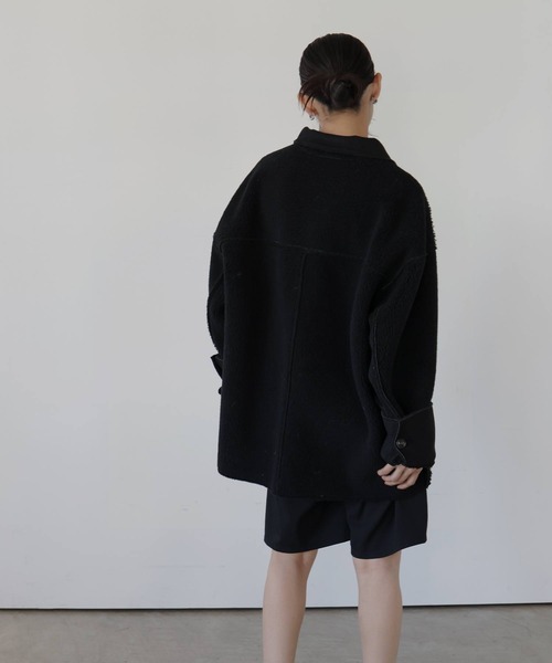 hellam（へラム）の「ムートンボアリバーシブルコート（ムートンコート 