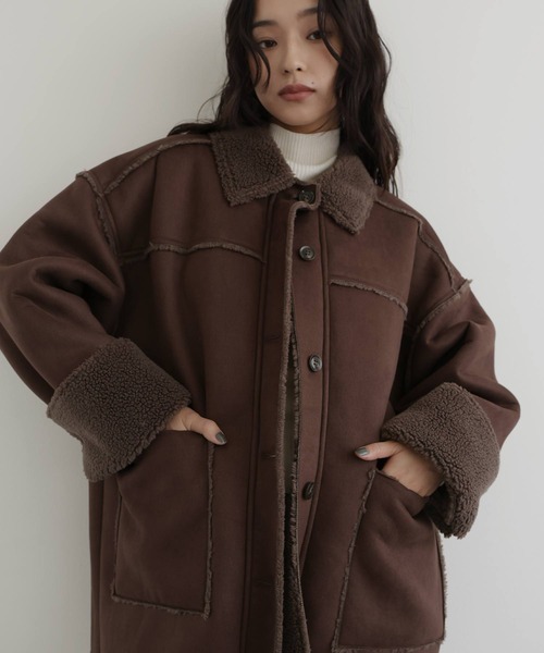 ムートンボアリバーシブルコート（ムートンコート）｜hellam（へラム