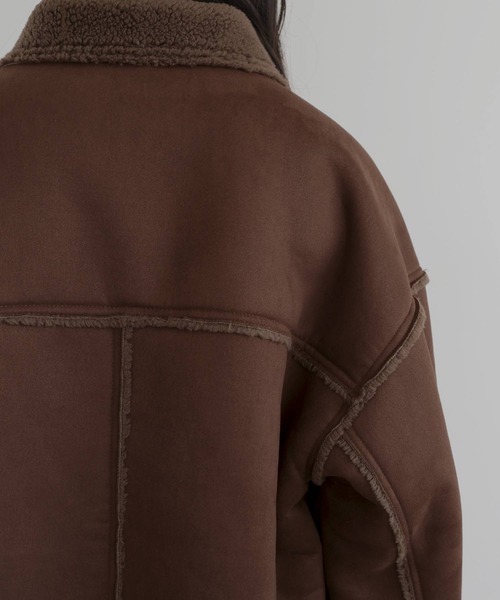 セール】ムートンボアリバーシブルコート（ムートンコート）｜hellam