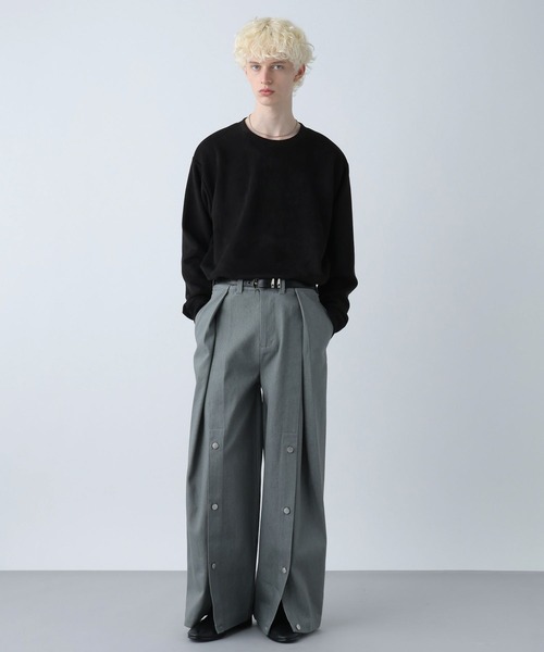 HARE（ハレ）の「タックボタンデニムパンツ(HARE)（デニムパンツ・メンズ・グレー/ブラック・SMALL/MEDIUM）」の12枚目の写真