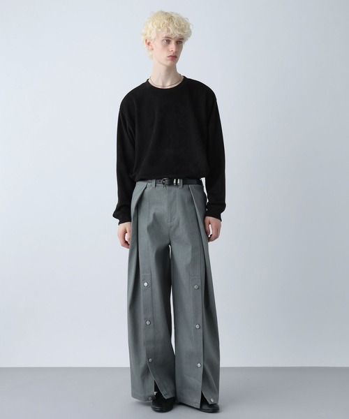 HARE（ハレ）の「タックボタンデニムパンツ(HARE)（デニムパンツ・メンズ・グレー/ブラック・SMALL/MEDIUM）」の13枚目の写真
