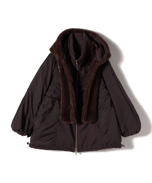 SHIPS（シップス）の「【WEB限定】2WAY フェイクファー 中綿 ブルゾン（ブルゾン・レディース・ブラウン/オフホワイト/ブラック・ONE SIZE）」の15枚目の写真