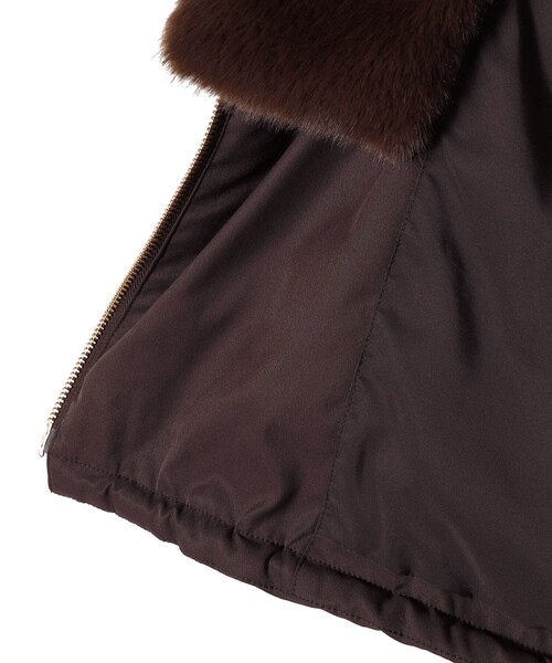 SHIPS（シップス）の「【WEB限定】2WAY フェイクファー 中綿 ブルゾン（ブルゾン・レディース・ブラウン/オフホワイト/ブラック・ONE SIZE）」の20枚目の写真