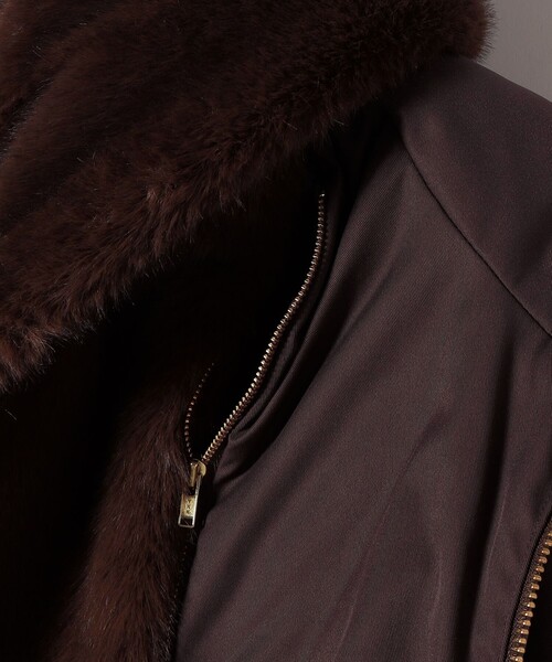 SHIPS（シップス）の「【WEB限定】2WAY フェイクファー 中綿 ブルゾン（ブルゾン・レディース・ブラウン/オフホワイト/ブラック・ONE SIZE）」の22枚目の写真