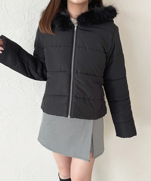 apres jour(アプレジュール)の「ベルト付きフェイクダウンジャケット(ダウンジャケット/コート・レディース・オフホワイト/ブラック・フリー/X-LARGE)」の17枚目の写真