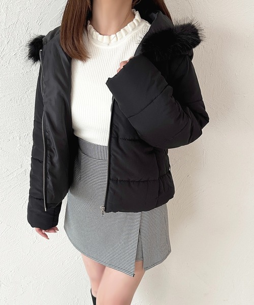 apres jour(アプレジュール)の「ベルト付きフェイクダウンジャケット(ダウンジャケット/コート・レディース・オフホワイト/ブラック・フリー/X-LARGE)」の20枚目の写真