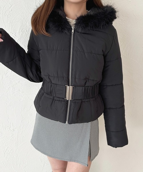 apres jour(アプレジュール)の「ベルト付きフェイクダウンジャケット(ダウンジャケット/コート・レディース・オフホワイト/ブラック・フリー/X-LARGE)」の16枚目の写真