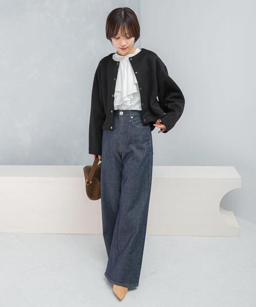 URBAN RESEARCH ROSSO WOMEN（アーバンリサーチ　ロッソ）の「ブライトダンボール釦デザインプルオーバー（その他トップス・レディース・ブラック/ブルー系その他/ベージュ系その他・FREE）」の19枚目の写真