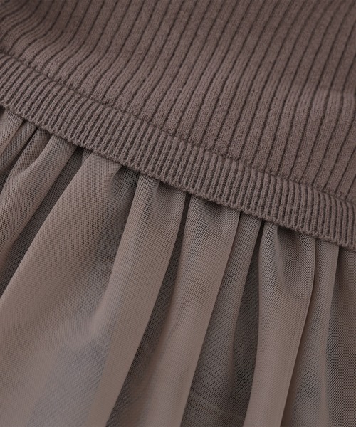 NATURAL BEAUTY BASIC（ナチュラルビューティーベーシック）の「◇チュールペプラムニットアンサンブル（カーディガン/ボレロ・レディース・ラベンダー/ブラウン/チャコールグレー・FREE）」の22枚目の写真