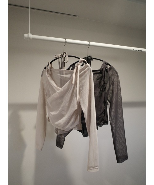 amel（エイメル）の「チュールレイヤードリボントップス /チャコール（Tシャツ/カットソー・レディース・チャコールグレー・FREE）」の19枚目の写真