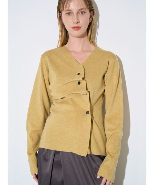 ELENDEEK（エレンディーク）の「ドレープシェイプカーディガンニット（ニット/セーター・レディース・チャコールグレー/ブラウン・FREE）」の14枚目の写真