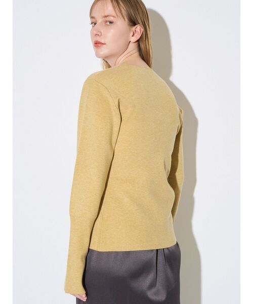 ELENDEEK（エレンディーク）の「ドレープシェイプカーディガンニット（ニット/セーター・レディース・チャコールグレー/ブラウン・FREE）」の13枚目の写真