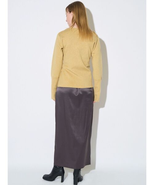 ELENDEEK（エレンディーク）の「ドレープシェイプカーディガンニット（ニット/セーター・レディース・チャコールグレー/ブラウン・FREE）」の9枚目の写真