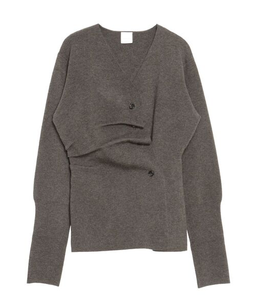 ELENDEEK（エレンディーク）の「ドレープシェイプカーディガンニット（ニット/セーター・レディース・チャコールグレー/ブラウン・FREE）」の22枚目の写真