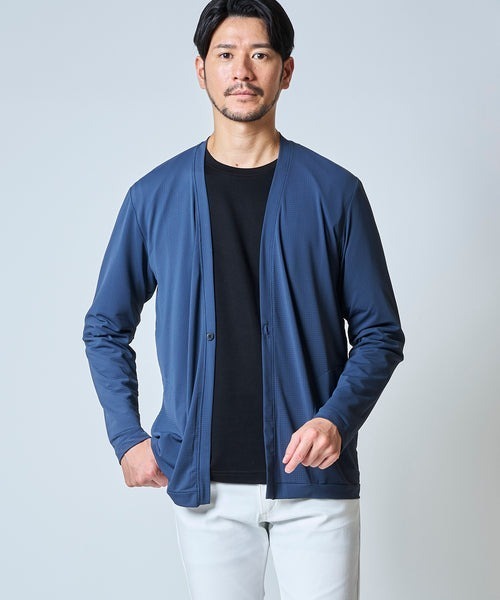 TETE HOMME(テットオム)の「格子柄1Bカーディガン(カーディガン/ボレロ・メンズ・チャコールグレー/グリーン/ネイビー・X-LARGE/LARGE/MEDIUM)」の3枚目の写真