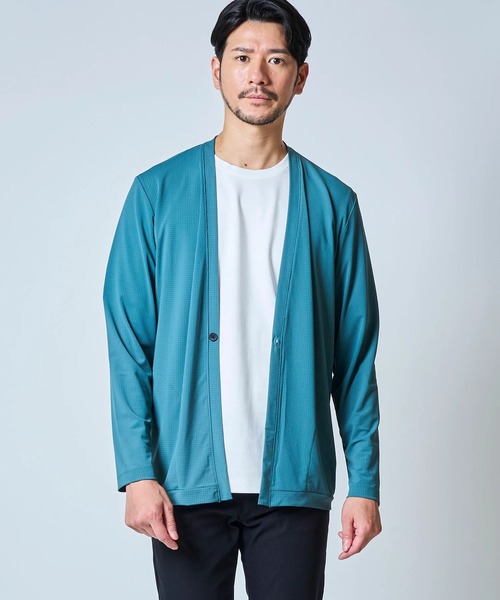 TETE HOMME(テットオム)の「格子柄1Bカーディガン(カーディガン/ボレロ・メンズ・チャコールグレー/グリーン/ネイビー・X-LARGE/LARGE/MEDIUM)」の1枚目の写真