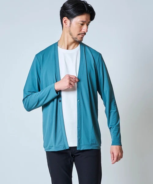 TETE HOMME(テットオム)の「格子柄1Bカーディガン(カーディガン/ボレロ・メンズ・チャコールグレー/グリーン/ネイビー・X-LARGE/LARGE/MEDIUM)」の7枚目の写真