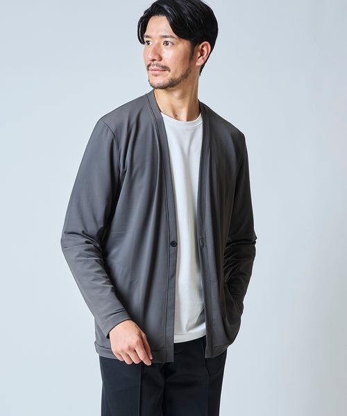 TETE HOMME(テットオム)の「格子柄1Bカーディガン(カーディガン/ボレロ・メンズ・チャコールグレー/グリーン/ネイビー・X-LARGE/LARGE/MEDIUM)」の4枚目の写真