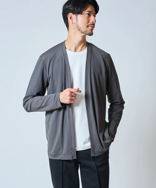 TETE HOMME(テットオム)の「格子柄1Bカーディガン(カーディガン/ボレロ・メンズ・チャコールグレー/グリーン/ネイビー・X-LARGE/LARGE/MEDIUM)」の5枚目の写真