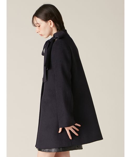 LILY BROWN（リリーブラウン）の「【WEB限定カラー】[L.B CANDY STOCK]Aラインビジューリボンコート（ノーカラージャケット・レディース・アイボリー/ピンク/ダークネイビー・0/1）」の10枚目の写真