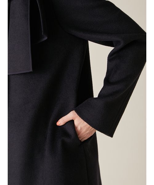 LILY BROWN（リリーブラウン）の「【WEB限定カラー】[L.B CANDY STOCK]Aラインビジューリボンコート（ノーカラージャケット・レディース・アイボリー/ピンク/ダークネイビー・0/1）」の13枚目の写真