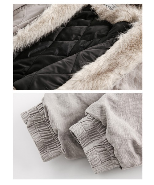 mushwear（マッシュウェア）の「フェイクファーフードジップブルゾン（ブルゾン・メンズ・グレー/ブラック・X-LARGE/LARGE/MEDIUM/SMALL）」の8枚目の写真