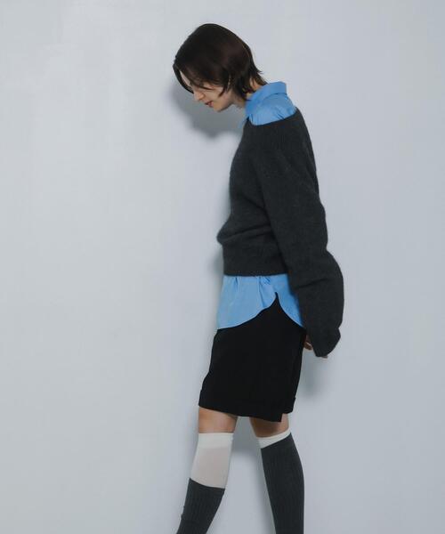 SENSE OF PLACE by URBAN RESEARCH（センスオブプレイスバイアーバンリサーチ）の「ボートネックヘアリーニット（ニット/セーター・レディース・アイボリー/レッド/チャコールグレー・ONE）」の5枚目の写真