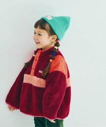 p.premier(ピードットプルミエ)の【ジュニア対応】マルチカラー切替ファーフリースプルオーバー(スウェット)