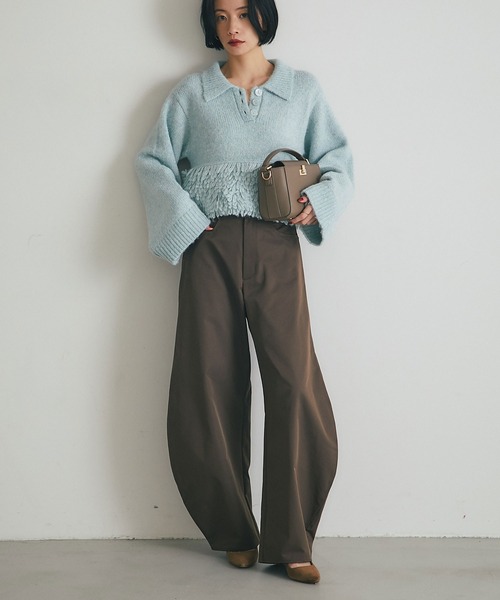 セール】TEXTURED PEPLUM KNIT（ニット/セーター）｜ARVELLIA