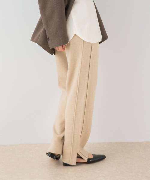 アーバンリサーチ ロッソ（URBAN RESEARCH ROSSO）/F by ROSSO　ウォッシャブル抗ピルニットパンツ セール】F by ROSSO ウォッシャブル抗ピルニットパンツ（その他パンツ