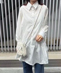 フレアミニシャツワンピース