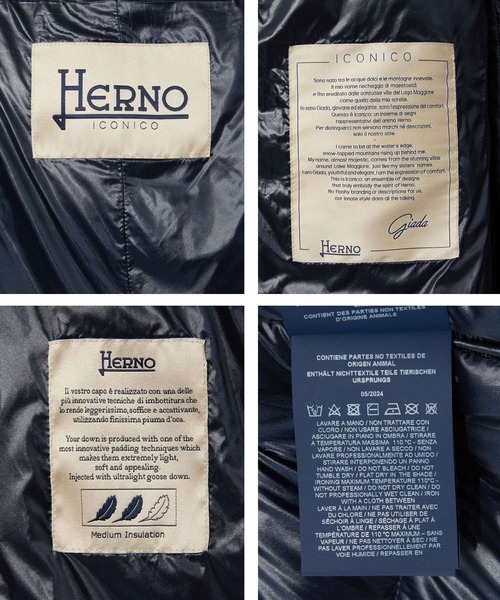 HERNO(ヘルノ)の「HERNO GIADA DOWNJACKET ヘルノ ショート ジャーダ ダウンジャケット(ダウンジャケット/コート・レディース・ブラック/キャメル/ネイビー系1・42/40/44)」の19枚目の写真