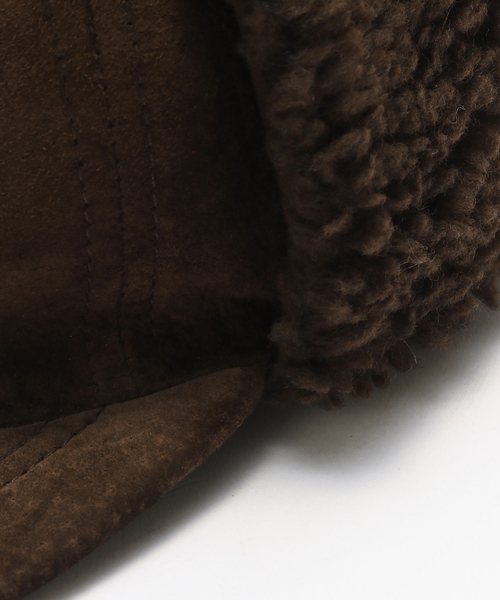 JOURNAL STANDARD（ジャーナルスタンダード）の「Winner Cap×JOURNAL STANDARD Earflap Chocolate Brown suede（ハット・メンズ・ブラウン・FREE）」の4枚目の写真
