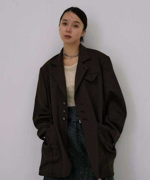 Oversized Back Zip Jacket｜オフィスカジュアル/オケージョン/冬服
