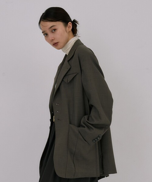 Oversized Back Zip Jacket｜オフィスカジュアル/オケージョン/冬服