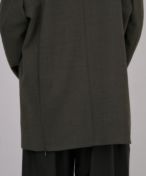 UNITED TOKYO（ユナイテッドトウキョウ）の「【残りわずか！】Oversized Back Zip Jacket｜オフィスカジュアル/オケージョン/春服（テーラードジャケット・レディース・ダークブラウン/グレー系その他・FREE）」の8枚目の写真
