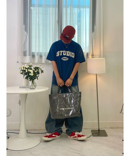 1993STUDIO（1993スタジオ）の「スタジオアーチロゴTシャツ_ブルー（Tシャツ/カットソー・レディース・その他・SMALL/MEDIUM/LARGE）」の12枚目の写真