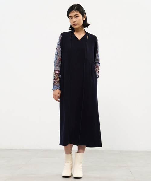 MURRAL（ミューラル）の「【MURRAL/ミューラル】Petal collar lace dress/ペタルカラーレースドレス（ワンピース・レディース・ブラック/ネイビー・1/2）」の16枚目の写真