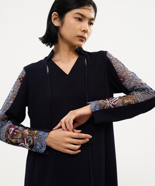 MURRAL/ミューラル】Petal collar lace dress/ペタルカラーレース