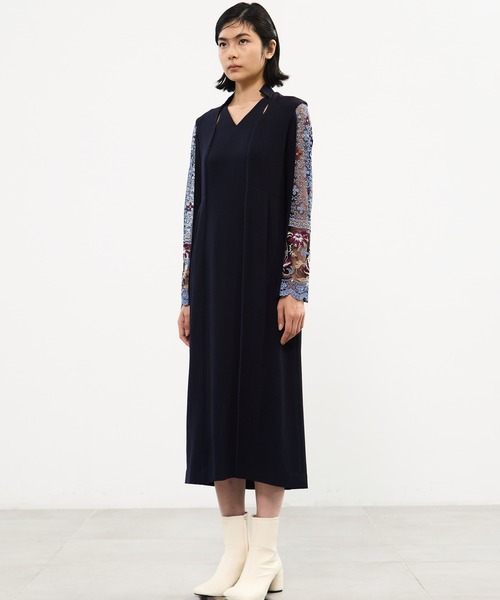 MURRAL（ミューラル）の「【MURRAL/ミューラル】Petal collar lace dress/ペタルカラーレースドレス（ワンピース・レディース・ブラック/ネイビー・1/2）」の22枚目の写真