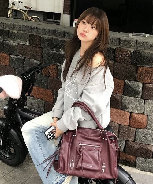 ROCKCAKE（ロックケーキ）の「Big Diaz Bag - Burgundy（ショルダーバッグ・レディース・その他・F）」の6枚目の写真