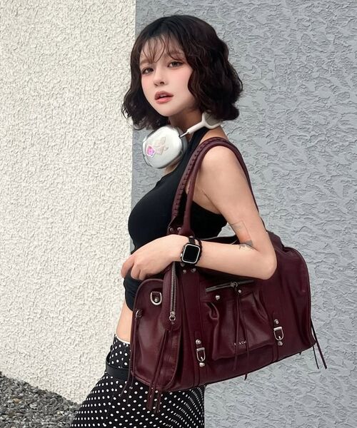 ROCKCAKE（ロックケーキ）の「Big Diaz Bag - Burgundy（ショルダーバッグ・レディース・その他・F）」の9枚目の写真