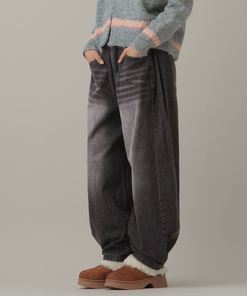 3.3 Field Trip （3.3フィールドトリップ）の「3.3 Field Trip／サイドタックデニム（デニムパンツ・レディース・ブラック/ネイビー/ブルー・MEDIUM/SMALL）」の9枚目の写真